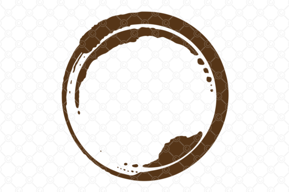 Coffee Stain SVG, Tea Cup Spill Ring 002