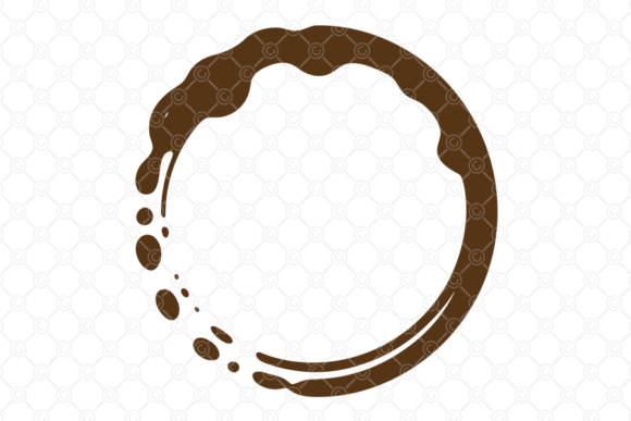 Coffee Stain SVG, Tea Cup Spill Ring 003