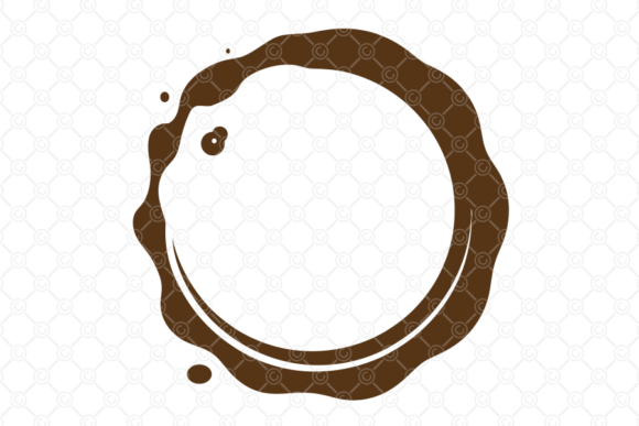 Coffee Stain SVG, Tea Cup Spill Ring 004