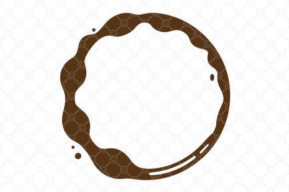 Coffee Stain SVG, Tea Cup Spill Ring 007