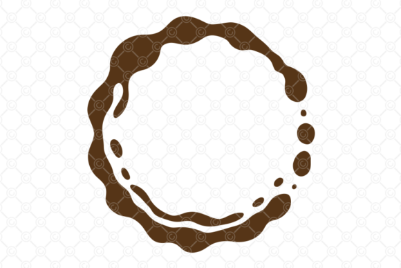 Coffee Stain SVG, Tea Cup Spill Ring 008