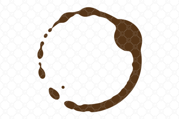 Coffee Stain SVG, Tea Cup Spill Ring 011