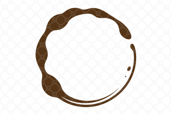 Coffee Stain SVG, Tea Cup Spill Ring 012