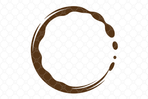 Coffee Stain SVG, Tea Cup Spill Ring 015