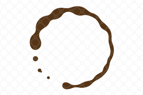 Coffee Stain SVG, Tea Cup Spill Ring 016