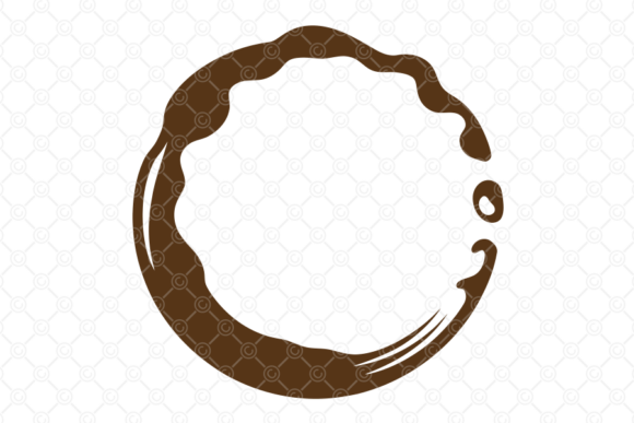 Coffee Stain SVG, Tea Cup Spill Ring 019