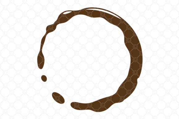 Coffee Stain SVG, Tea Cup Spill Ring 024