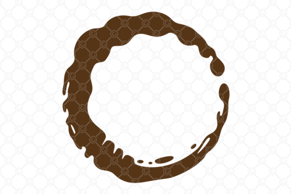 Coffee Stain SVG, Tea Cup Spill Ring 032