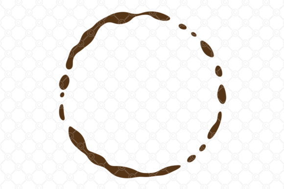 Coffee Stain SVG, Tea Cup Spill Ring 037