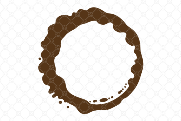 Coffee Stain SVG, Tea Cup Spill Ring 040