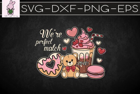 Coffee We Perfect Match Valentine SVG