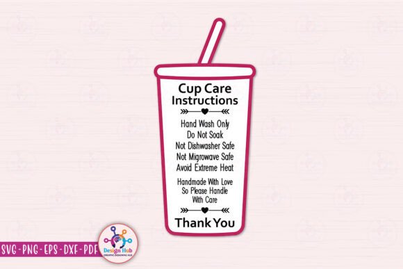 Cup Care Instructions SVG