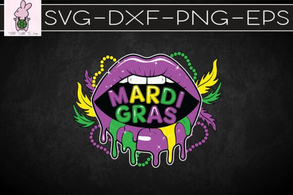 Mardi Gras Feather Lips SVG