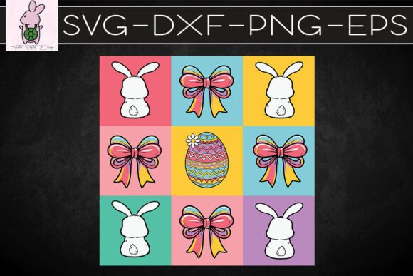 Retro Easter Bunny Happy Season SVG