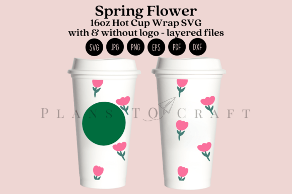Spring Flower 16oz Hot Cup Tumbler Wrap