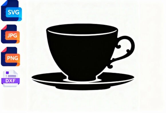 Tea Cup and Saucer SVG Coffee Cup