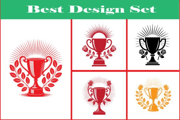 Trophy Cup Laurel Award SVG Bundle